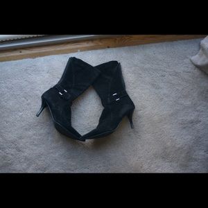 Nine West Suede Black Heeled Boots